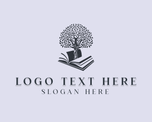 Library - Bible Study Tree Book logo design
