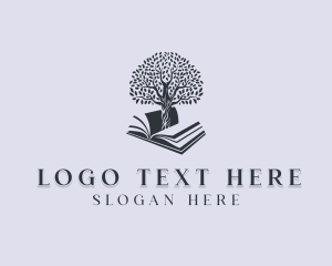 Reading - Bible Study Tree Book logo design