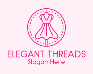 Pink Fashion Dress Boutique logo design