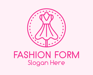 Pink Fashion Dress Boutique logo design