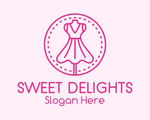 Pink Fashion Dress Boutique logo design