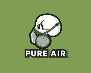 Oxygen - Skull Gas Mask Gaming logo design