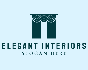 Home Drapes Curtain logo design