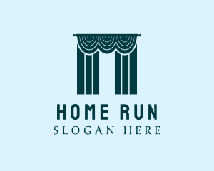 Home Drapes Curtain logo design