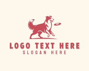 Dog Grooming - Pet Dog Frisbee logo design