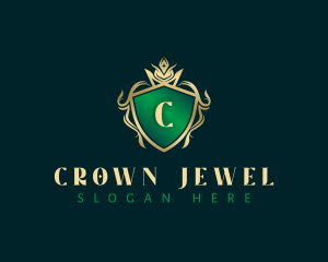 Crown Floral Crest logo design