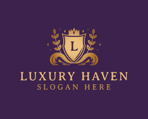 Luxury Crown Shield logo design