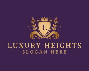 Luxury Crown Shield logo design