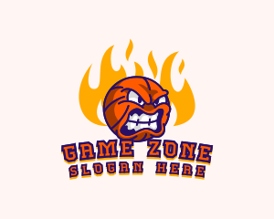 Fire Basketball League logo design