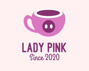 Pink Pig Cup  logo design