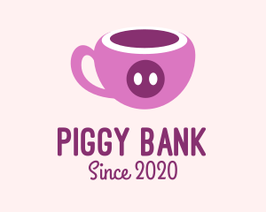 Pink Pig Cup  logo design