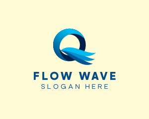 Stream - Water Stream Letter Q logo design