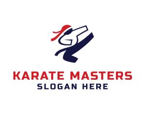 Karate - Karate Taekwondo Kick logo design