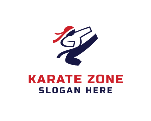 Karate - Karate Taekwondo Kick logo design