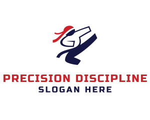 Discipline - Karate Taekwondo Kick logo design