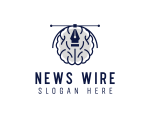 Journalism - Creative Designer Brain logo design