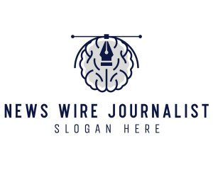 Journalist - Creative Designer Brain logo design