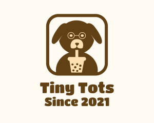 Cooler - Milk Tea Puppy Dog logo design