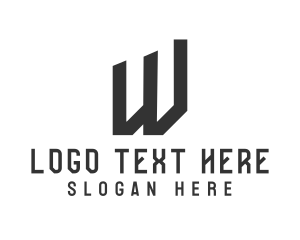 Text - Building Letter W logo design