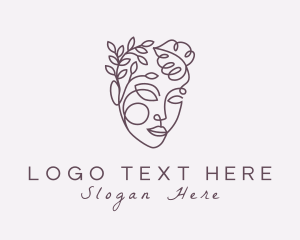 Skin Care - Botanical Face Woman logo design