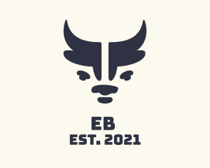 Smokehouse - Minimalist Blue Ox logo design