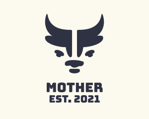 Ranch - Minimalist Blue Ox logo design