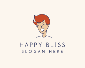 Happy Teenage Boy logo design