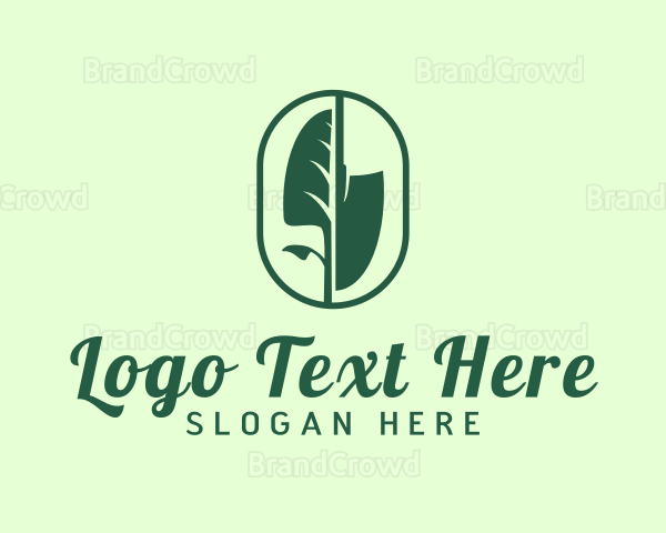Leaf Shovel Farming Logo
