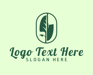 Lawn - Leaf Shovel Farming logo design