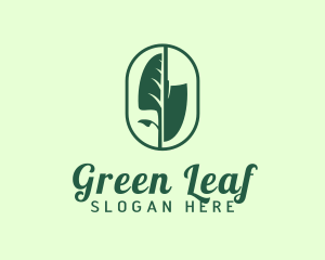 Leaf Shovel Farming logo design