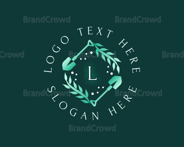 Shovel Leaf Gardener Logo