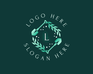 Sustainable - Shovel Leaf Gardener logo design