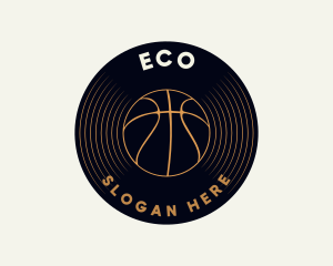 Basketball Vinyl Record Logo