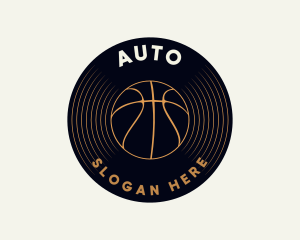 Basketball Vinyl Record Logo