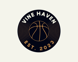 Basketball Vinyl Record logo design