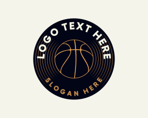 Basketball Vinyl Record Logo