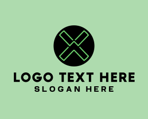Letter - Letter X Circle logo design