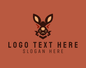 Forest Animal - Wild Hare Shield logo design