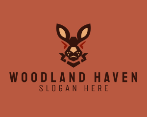 Woodland - Wild Hare Shield logo design