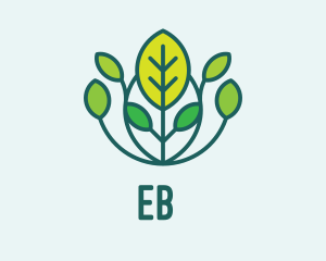 Herbal - Growing Plant Garden logo design