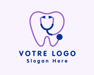 Dental Clinic Stethoscope Logo