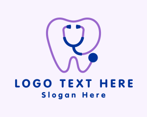 Dental Clinic Stethoscope Logo