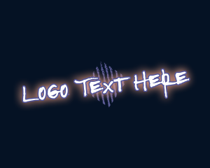 Teenager - Skater Neon Graffiti logo design