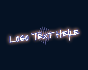 Scribbling - Neon Graffiti Wordmark logo design