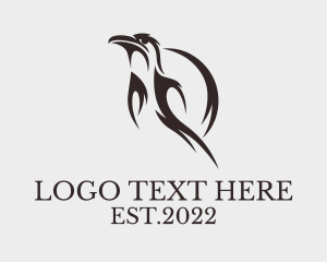 Low Poly - Wild Raven Bird logo design