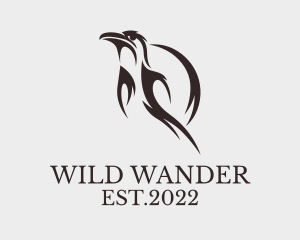 Wild Raven Bird logo design