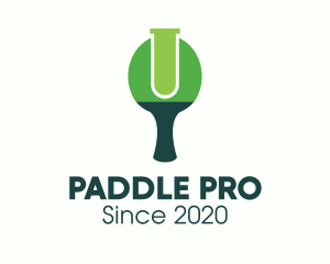 Paddle - Green Table Tennis Paddle Lab logo design