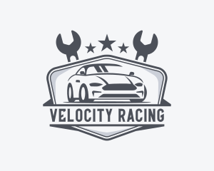 Race Car Mechanic logo design