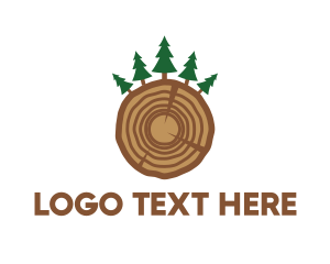 Forest - Cedar Pine Wood Forest logo design