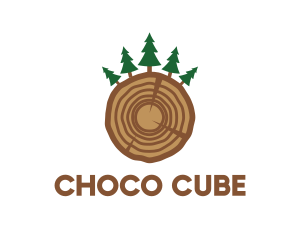 Cedar Pine Wood Forest Logo